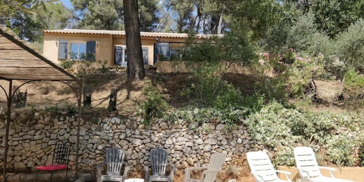 Villa CIGALONS en pleine pinède + PISCINE chauffée Auriol Esterno foto
